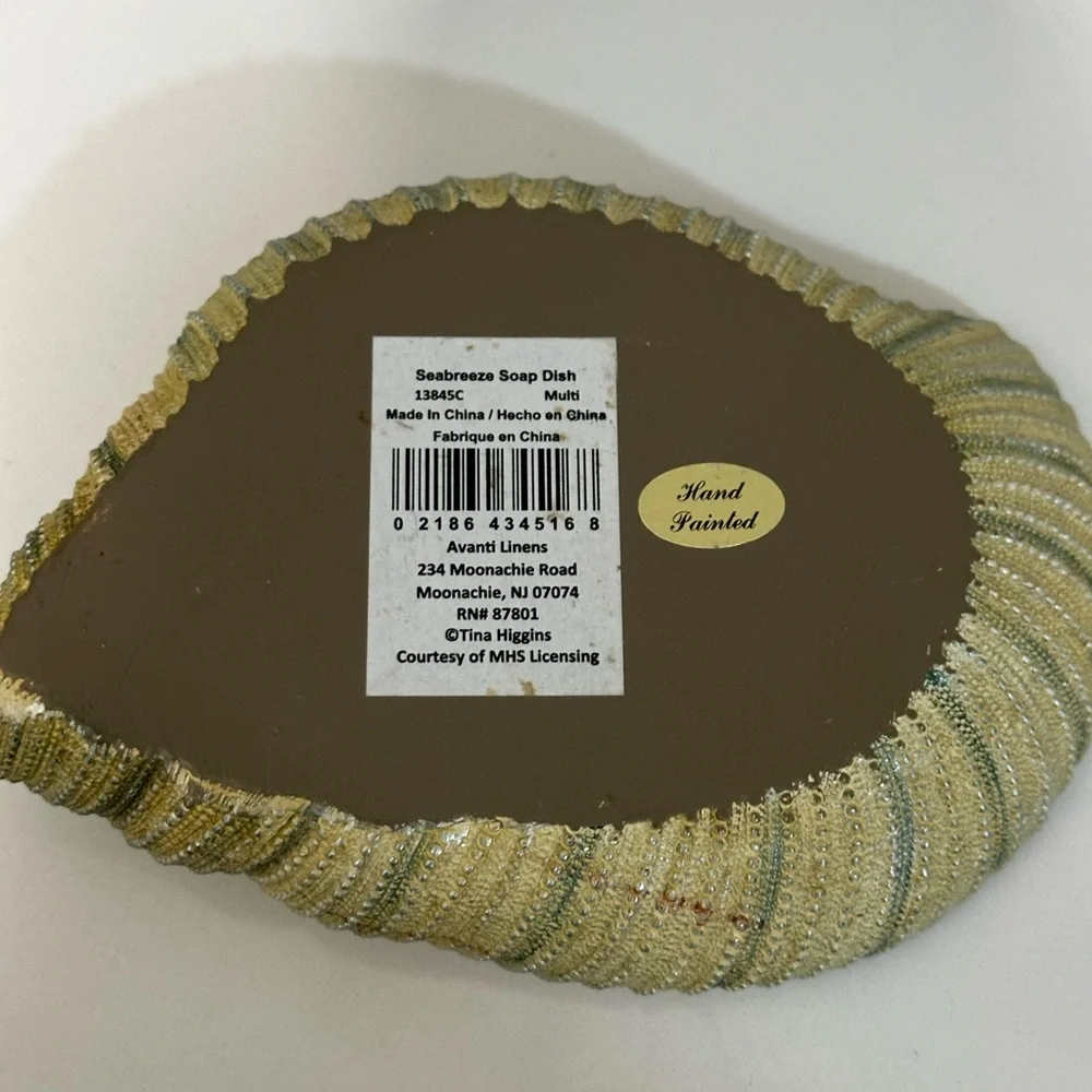 Seabreeze bath collection Soap Dish Sea Shell Or Trinket Ring Tray , Beach Decor